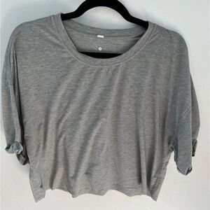 STORI gray crop top, active wear, size 10 (M)